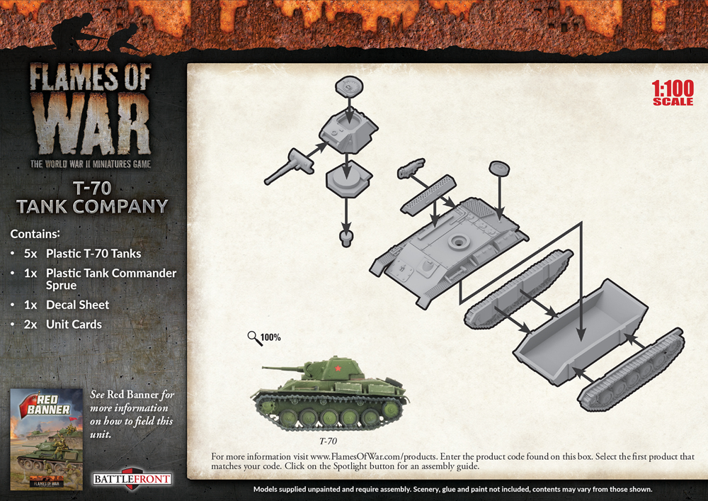 Flames of War WW2: Soviet - T-70 Tank Company