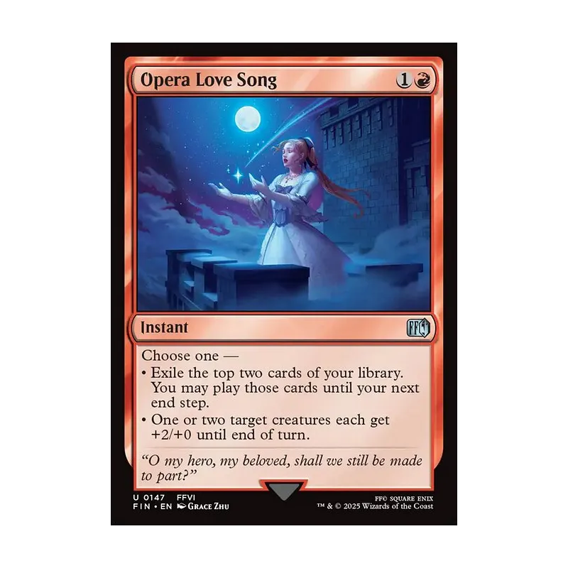 mtg love card Opera Song You may play those cards until your next end step Forbidden Love (Commander / EDH