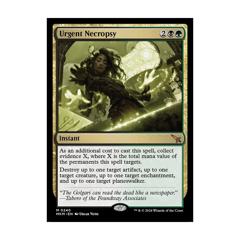 Urgent Necropsy - Murders at Karlov Manor (Near Mint)