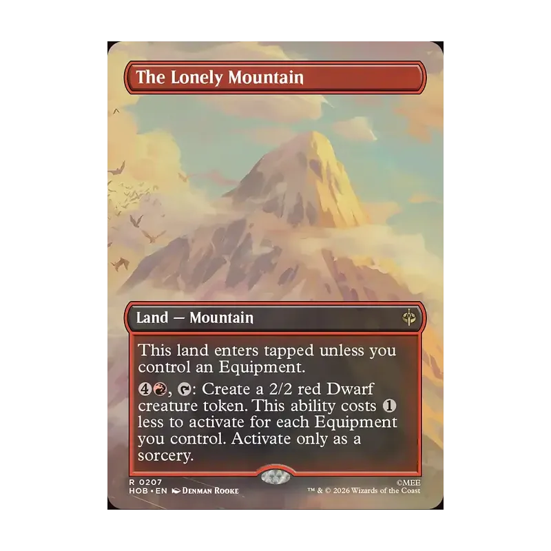 The Lonely Mountain (Borderless) (0207) - The Hobbit (Near Mint)