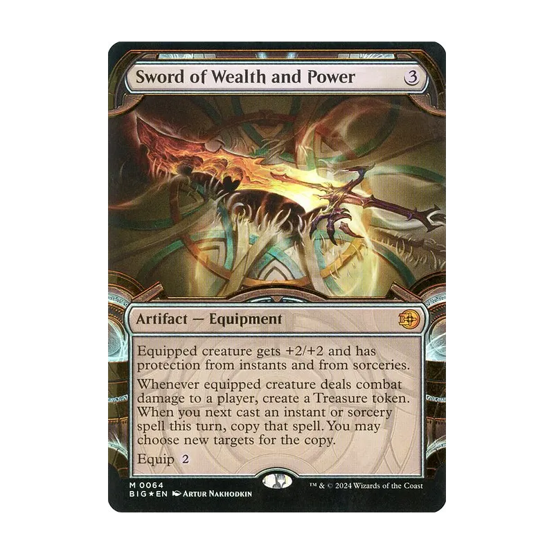 Sword of Wealth and Power (Showcase) (Raised Foil) - The Big Score (Foil Near Mint)