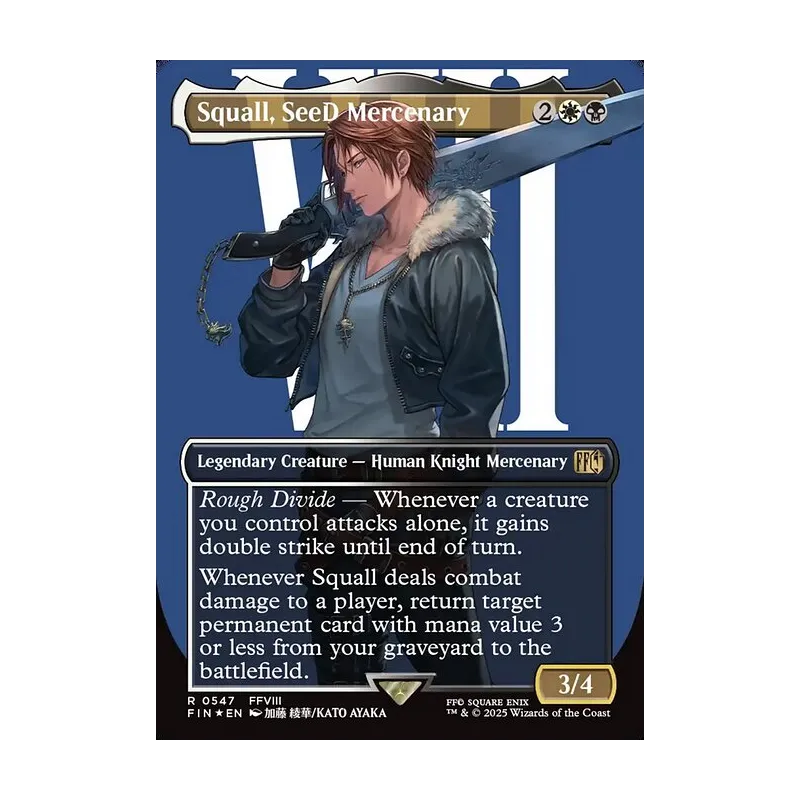 Squall, SeeD Mercenary (Borderless) (Surge Foil) - Final Fantasy (Foil Near Mint)