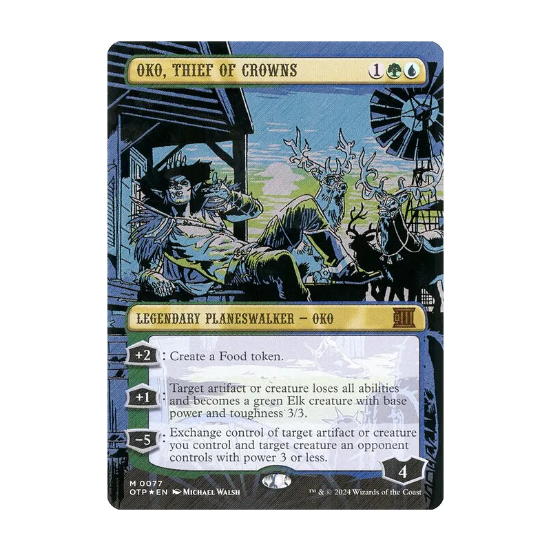 Oko, Thief of Crowns (Textured Foil) - Breaking News (Foil Near Mint)