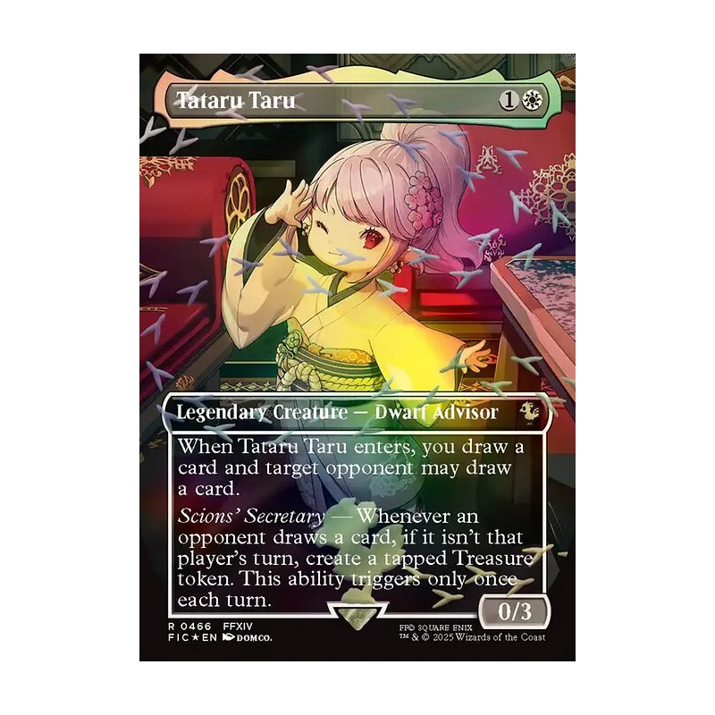 Tataru Taru (Borderless) (Chocobo Track Foil) - Final Fantasy Commander (Foil Near Mint)