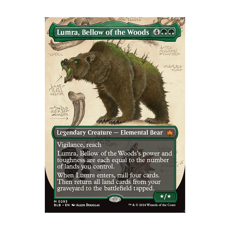 Lumra, Bellow of the Woods (Borderless) (0293) - Bloomburrow (Near Mint)