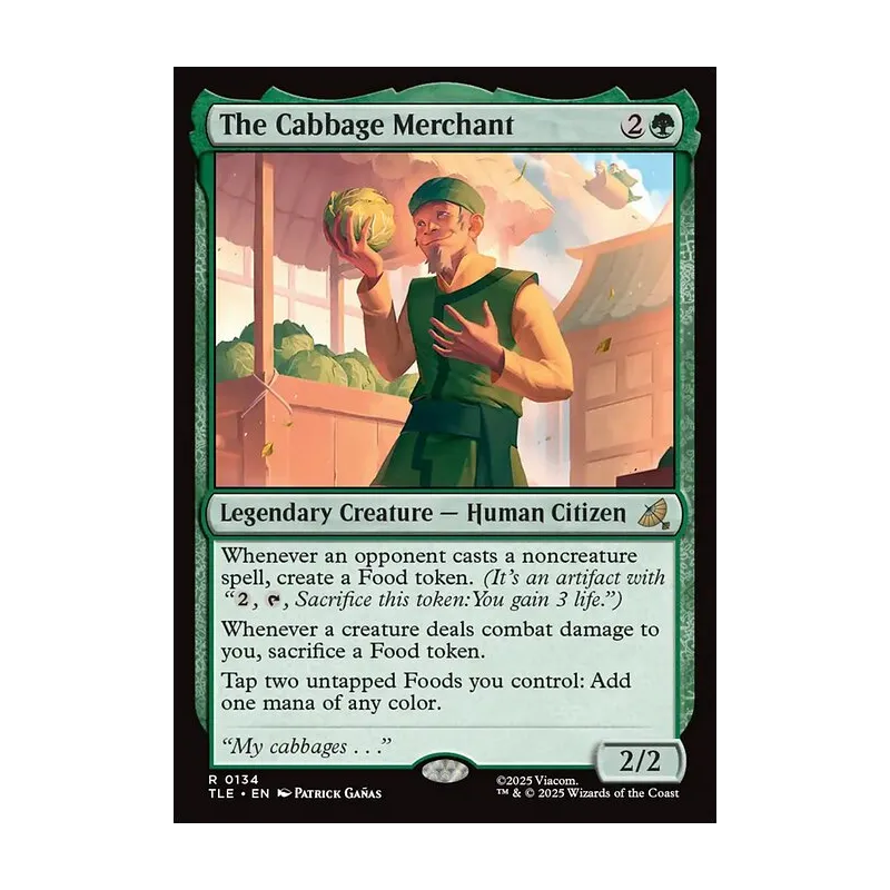 cabbage merchants mtg card Commander Deck EDH Deck The Merchant 100 Magic Cards Custom Deck Avatar: The Last Airbender Green Food Deck What is the difference between Mint The Cabbage Merchant: A Unique