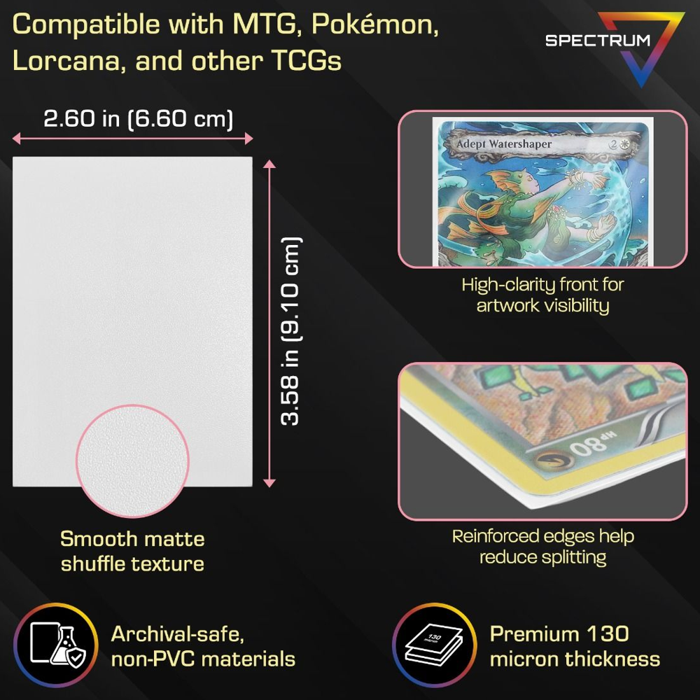 Spectrum: Iridian Matte Sleeves - White (100) (Preorder)