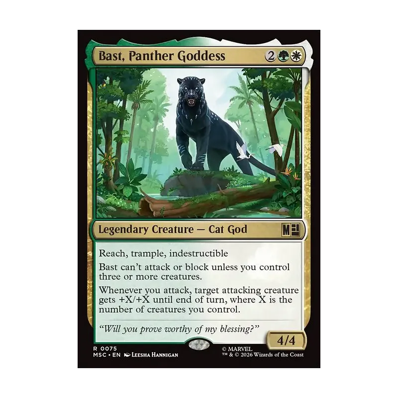 Bast, Panther Goddess (Surge Foil) - Marvel Super Heroes Commander (Foil Near Mint)