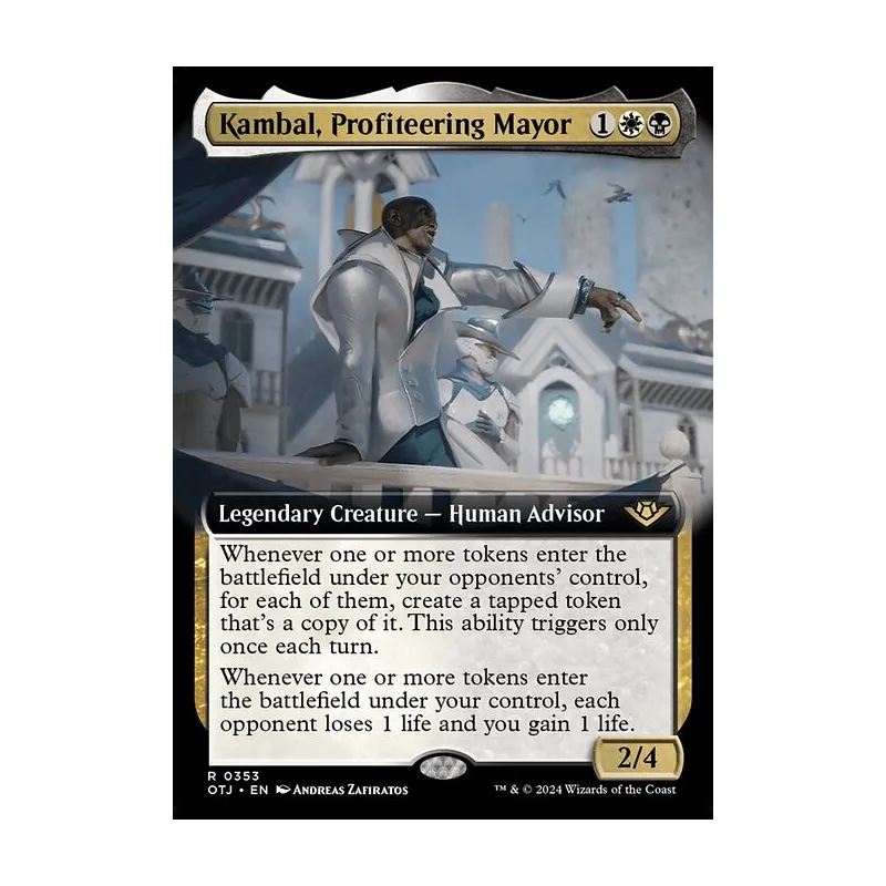 Kambal, Profiteering Mayor (Extended Art) - Outlaws of Thunder Junction (Near Mint)