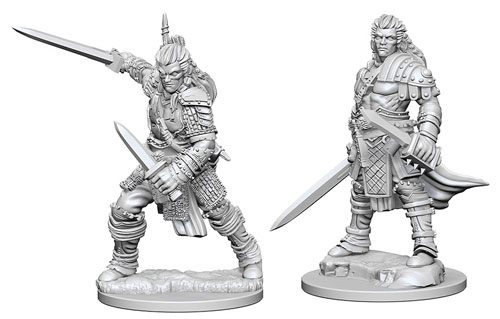 Pathfinder Battles Deep Cuts Unpainted Minis: W1 Male Human Fighter