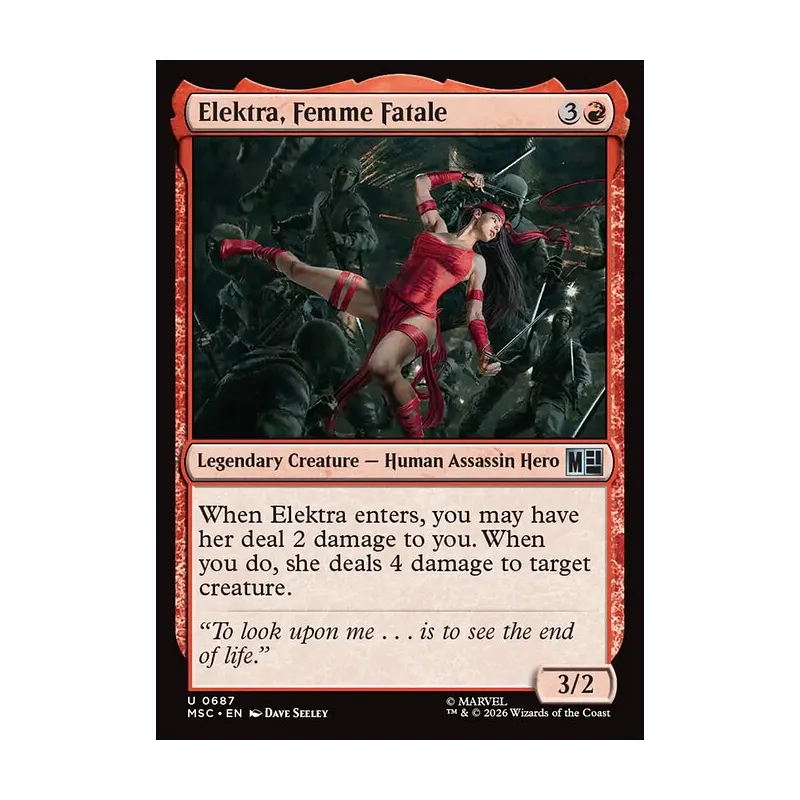 Elektra, Femme Fatale - Marvel Super Heroes Commander (Near Mint)