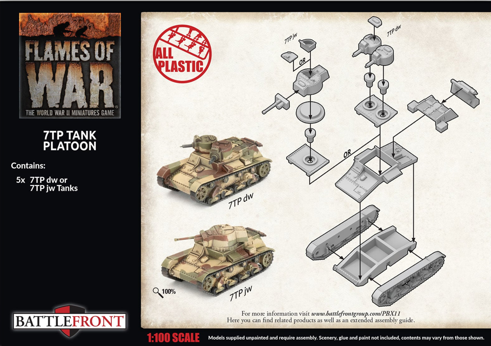 Flames of War WW2: Polish - 7TP Tank Platoon (Preorder)