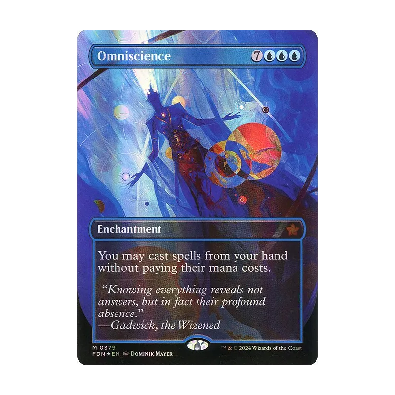 Omniscience (Borderless) (Mana Foil) - Foundations (Foil Near Mint)