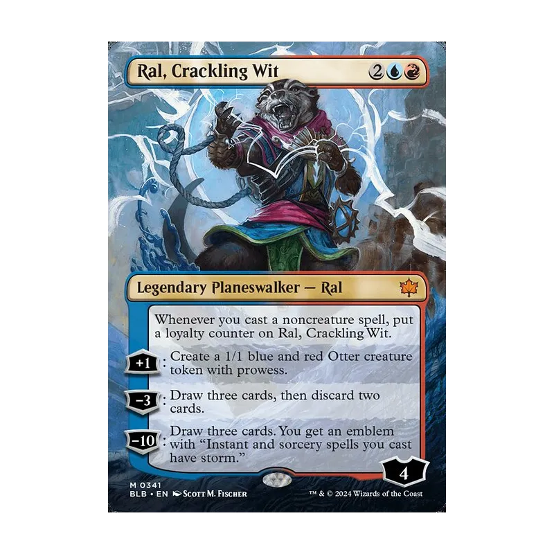 Ral, Crackling Wit (Borderless) - Bloomburrow (Near Mint)