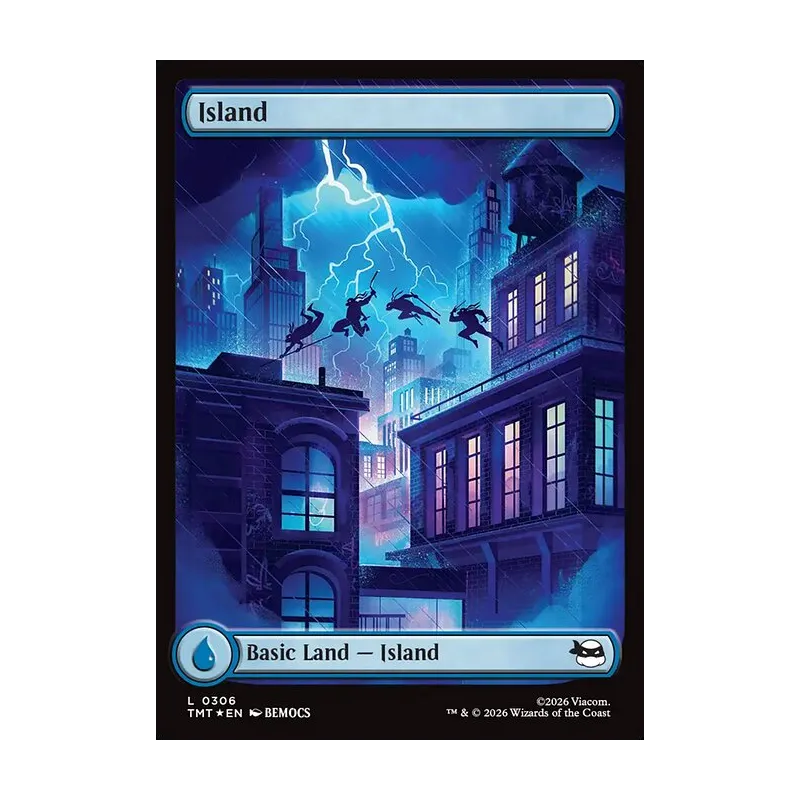 Island (0306) (Surge Foil) - Teenage Mutant Ninja Turtles (Foil Near Mint)