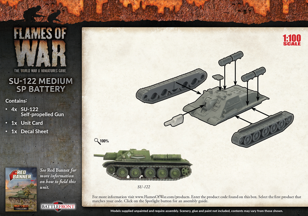 Flames of War WW2: Soviet - SU-122 Medium SP Battery