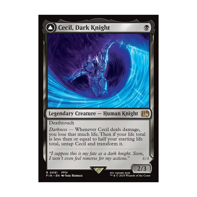final fantasy mtg cecil FIN] Cecil, Dark Knight // Cecil, Redeemed Paladin (WeeklyMTG First Look) :  r/magicTCG