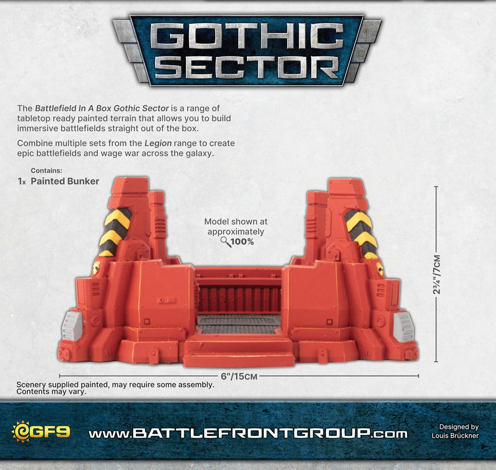 Battlefield in a Box: Gothic Sector - Legion Bunker (Red Paint Scheme) (New Arrival)