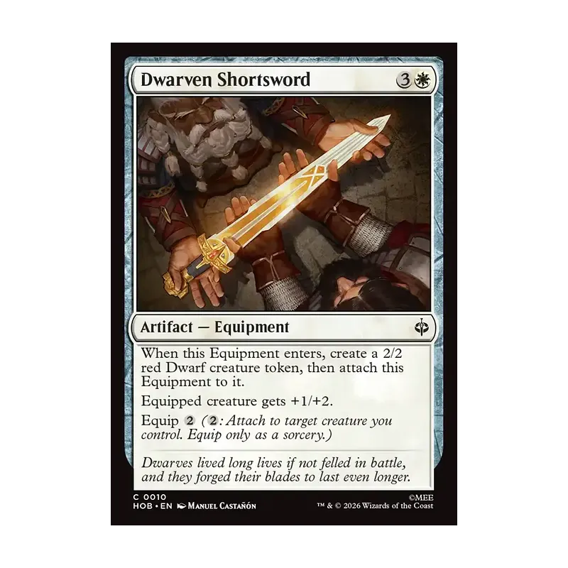 Dwarven Shortsword - The Hobbit (Near Mint)