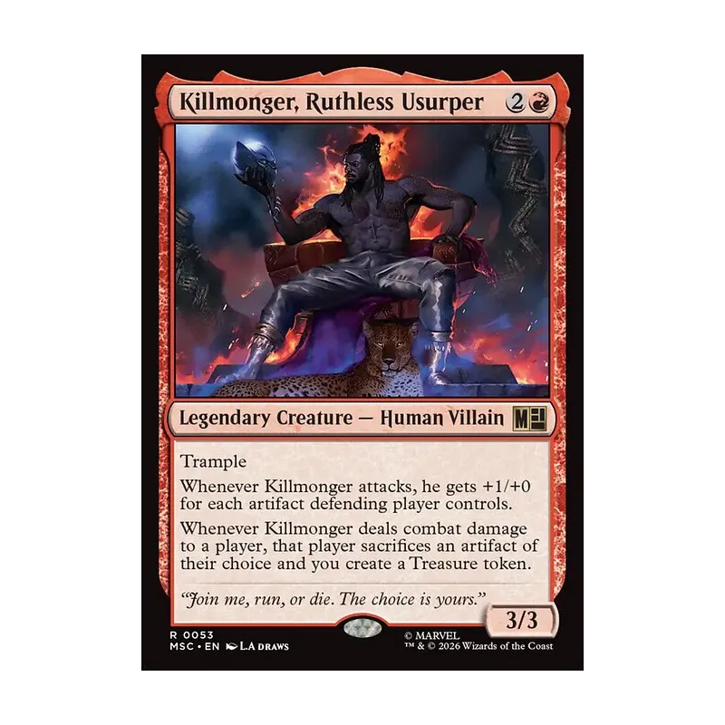 Killmonger, Ruthless Usurper (Surge Foil) - Marvel Super Heroes Commander (Foil Near Mint)