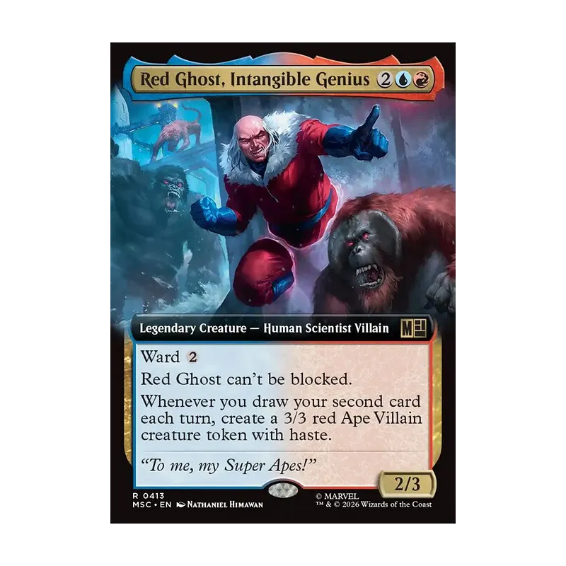 Red Ghost, Intangible Genius (Extended Art) - Marvel Super Heroes Commander (Near Mint)