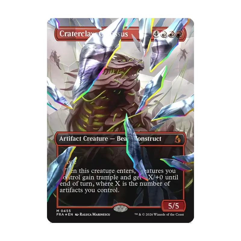 Craterclaw Colossus (Borderless) (Facet Foil) (0455) - Reality Fracture (Foil Near Mint)