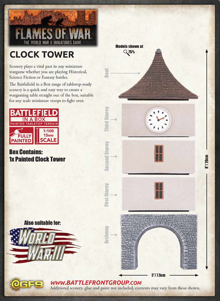 Flames of War: Battlefield in a Box - Clock Tower (New Arrival)