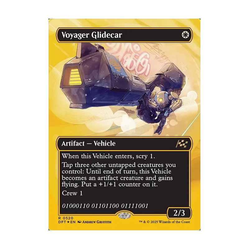 Voyager Glidecar (Borderless) (First-Place Foil) - Aetherdrift (Foil Near Mint)