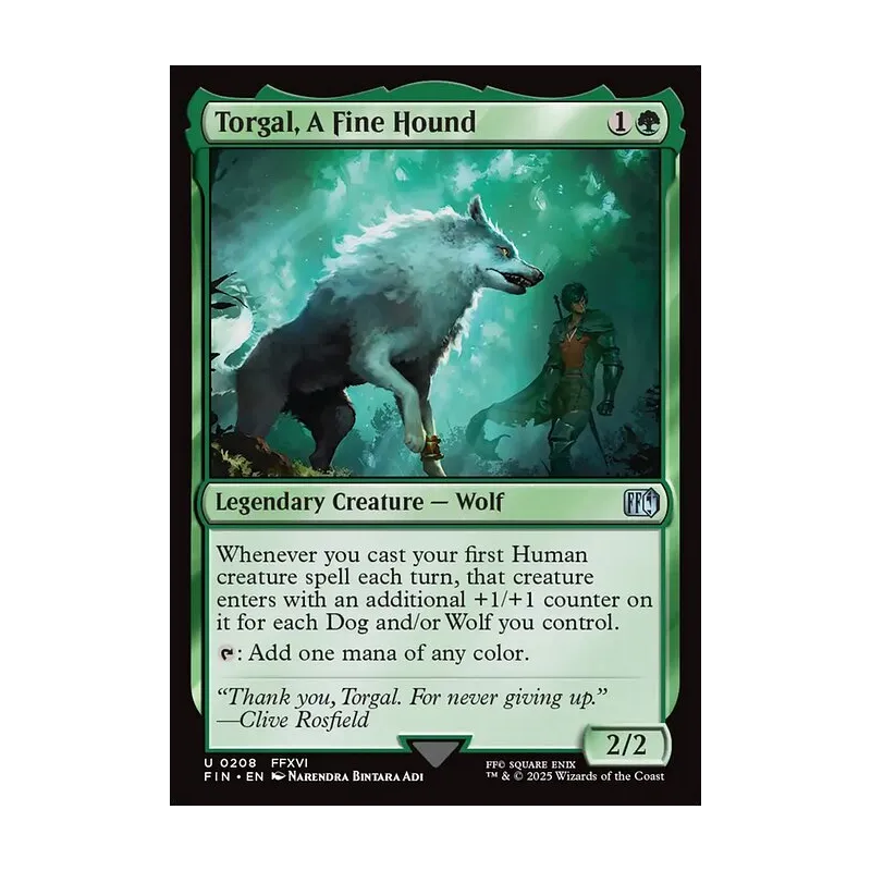 mtg final fantasy wolf Torgal - 24-031R - Hidden Legends safe polypropylene materials ensure you can sleeve your cards with confidence Torgal, A Fine Hound |