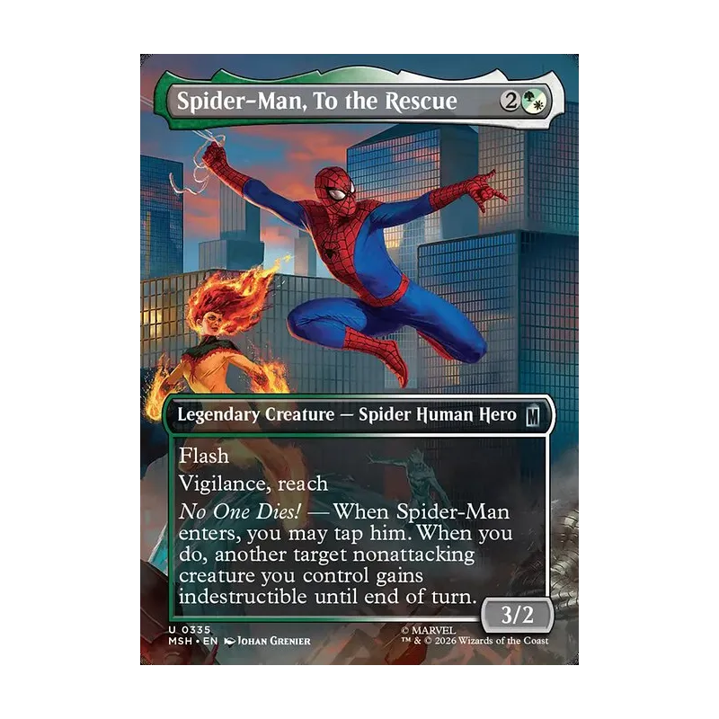 Spider-Man, To the Rescue (Borderless) - Marvel Super Heroes (Near Mint)