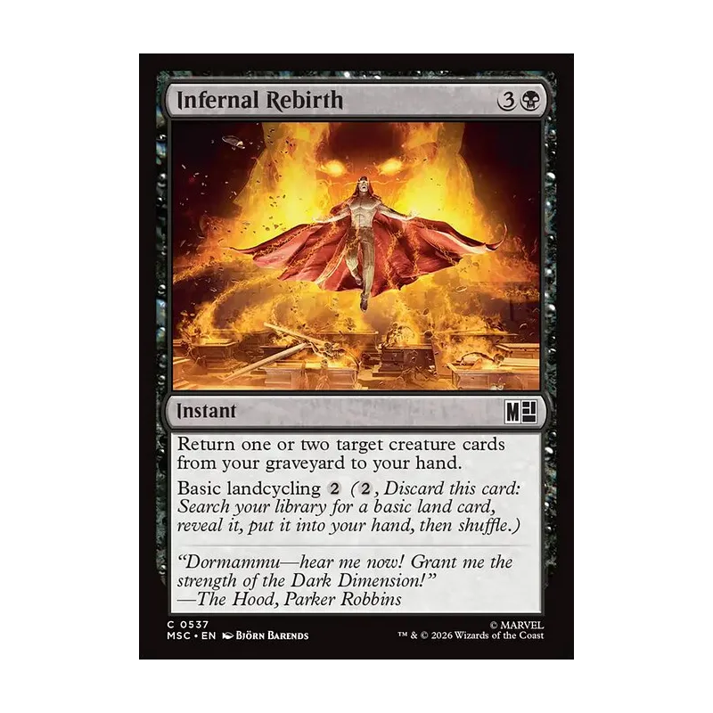 mtg card db while also offering easy access Infernal Rebirth | Marvel Super
