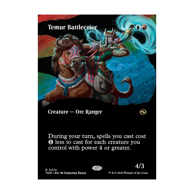Temur Battlecrier (Borderless) - Tarkir: Dragonstorm (Near Mint)