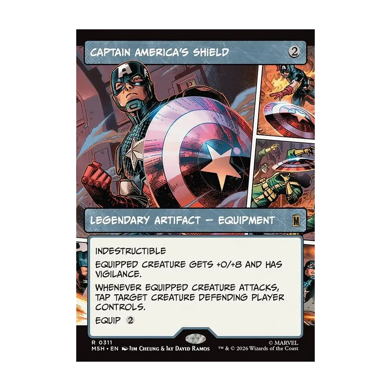 Captain America's Shield (Borderless) (0311) - Marvel Super Heroes (Near Mint)