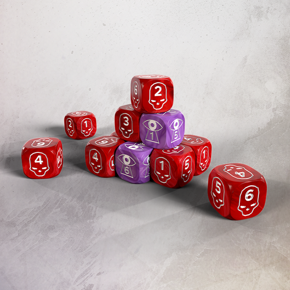 One Page Rules: 16mm Wound & Spell Dice Set (10) (Preorder)