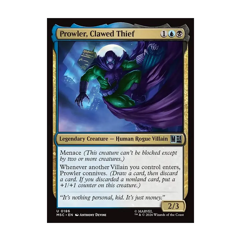 Prowler, Clawed Thief - Marvel Super Heroes Commander (Near Mint)