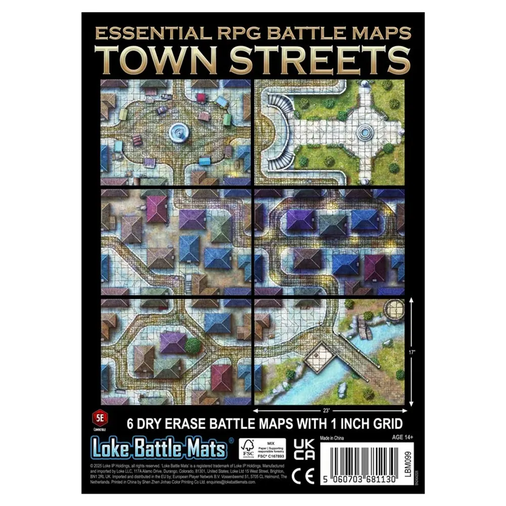 Essential RPG Battle Maps: Town Streets (Preorder)