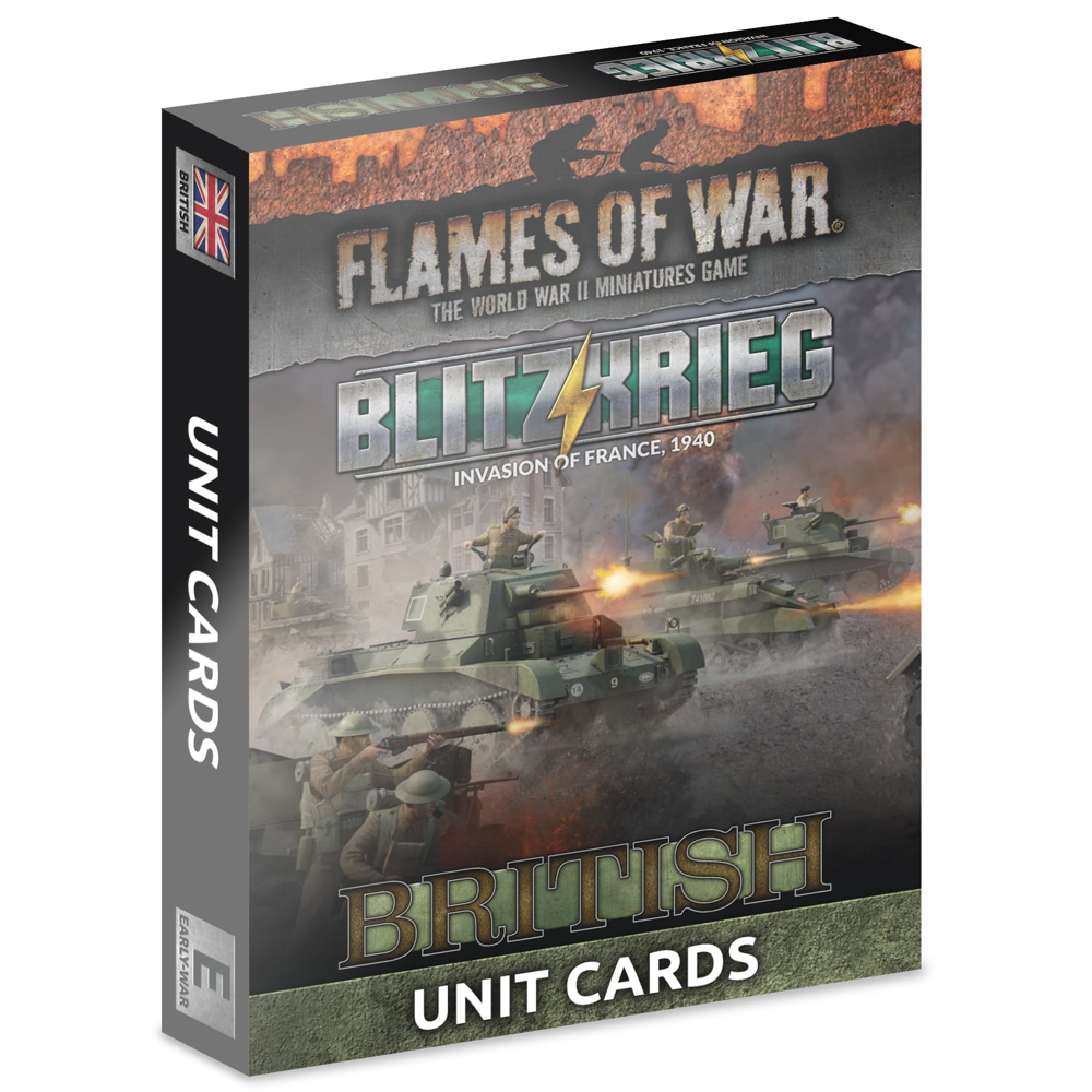 Flames of War WW2: Blitzkrieg: British Unit Cards (New Arrival)