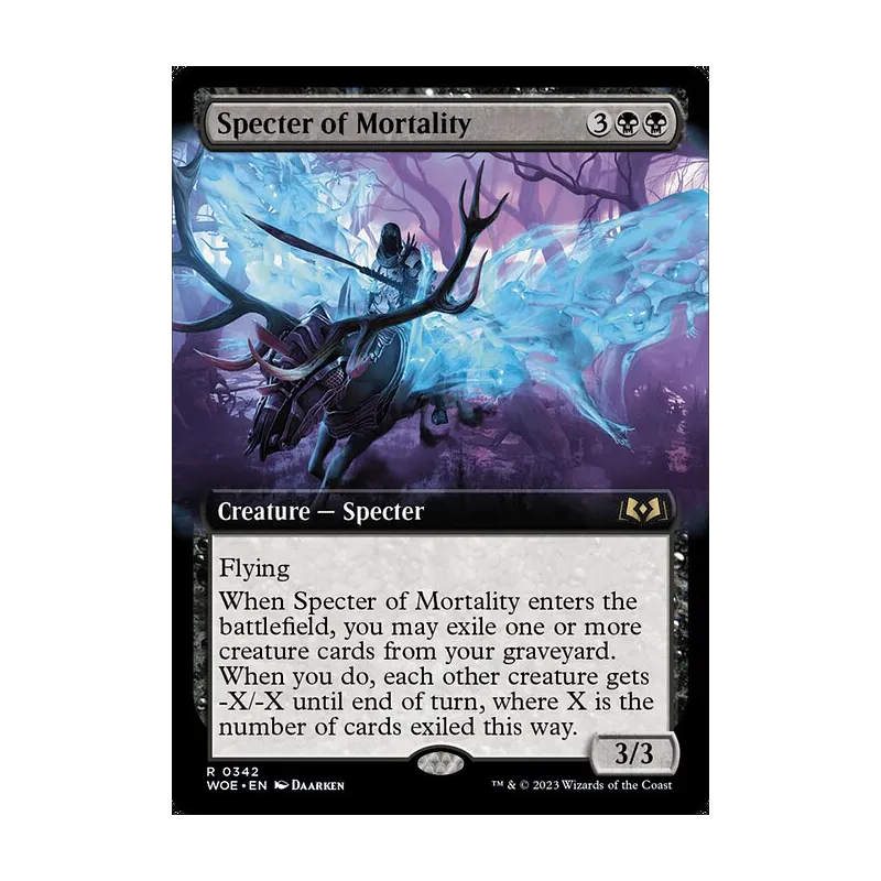 Specter of Mortality (Extended Art) - Wilds of Eldraine (Near Mint)