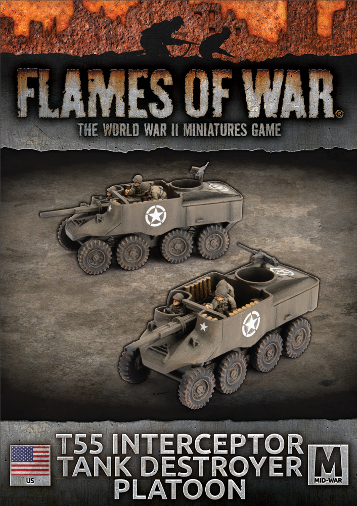 Flames of War WW2: US - T55 Interceptor Tank Destroyer Platoon