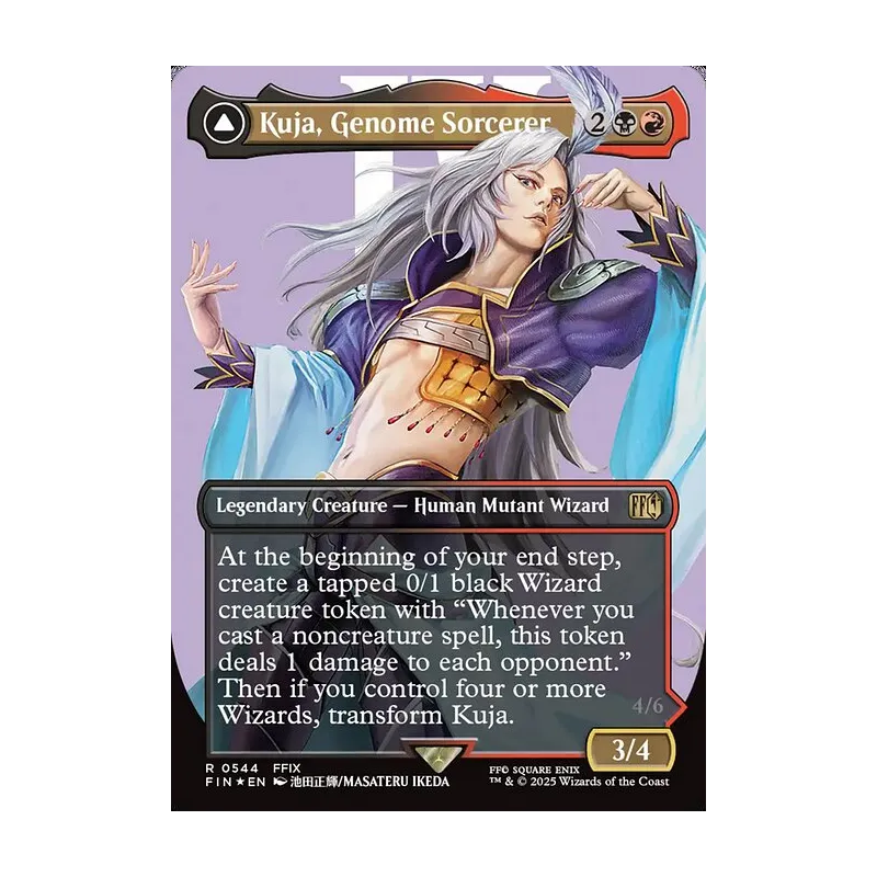 Kuja, Genome Sorcerer // Trance Kuja, Fate Defied (Borderless) (Surge Foil) - Final Fantasy (Foil Near Mint)