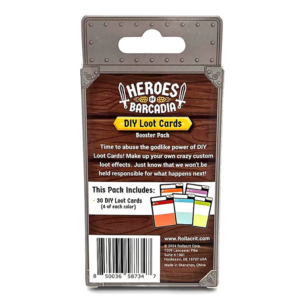 Heroes of Barcadia: DIY Loot Cards Booster Pack (Preorder)