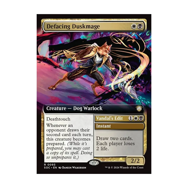 Defacing Duskmage // Vandal's Edit (Extended Art) - Secrets of Strixhaven Commander (Near Mint)