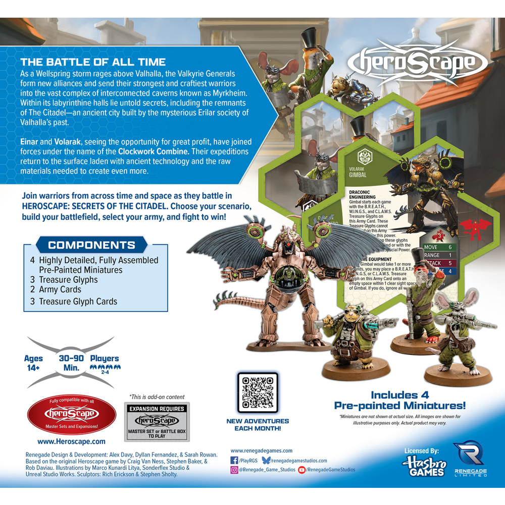 Heroscape: Clockwork Combine Research Expedition Army Expansion (Pre-Painted) (Preorder)