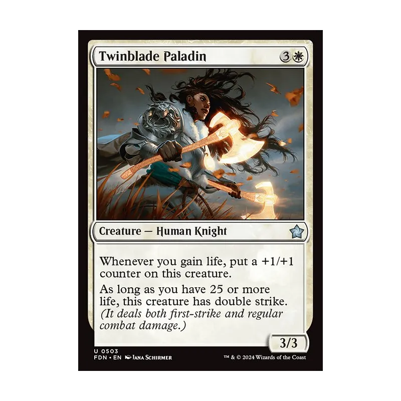 Twinblade Paladin - Foundations (Near Mint)