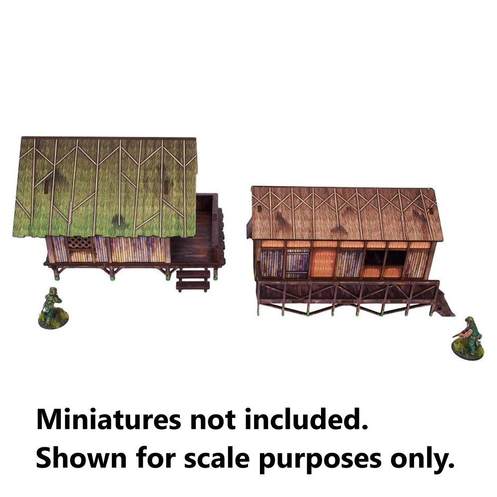 Bolt Action HDF Terrain: WW2 Pacific - Jungle Huts