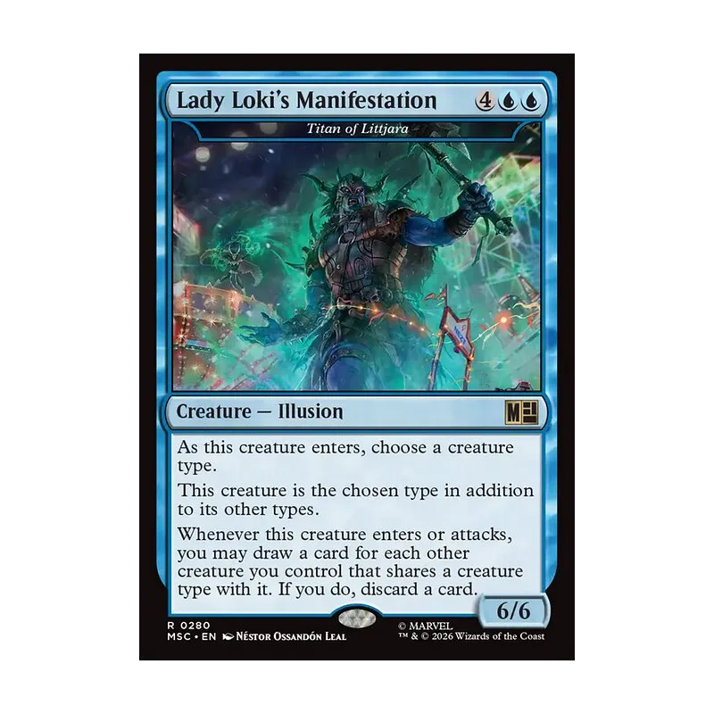 Lady Loki's Manifestation / Titan of Littjara (Surge Foil) - Marvel Super Heroes Commander (Foil Near Mint)
