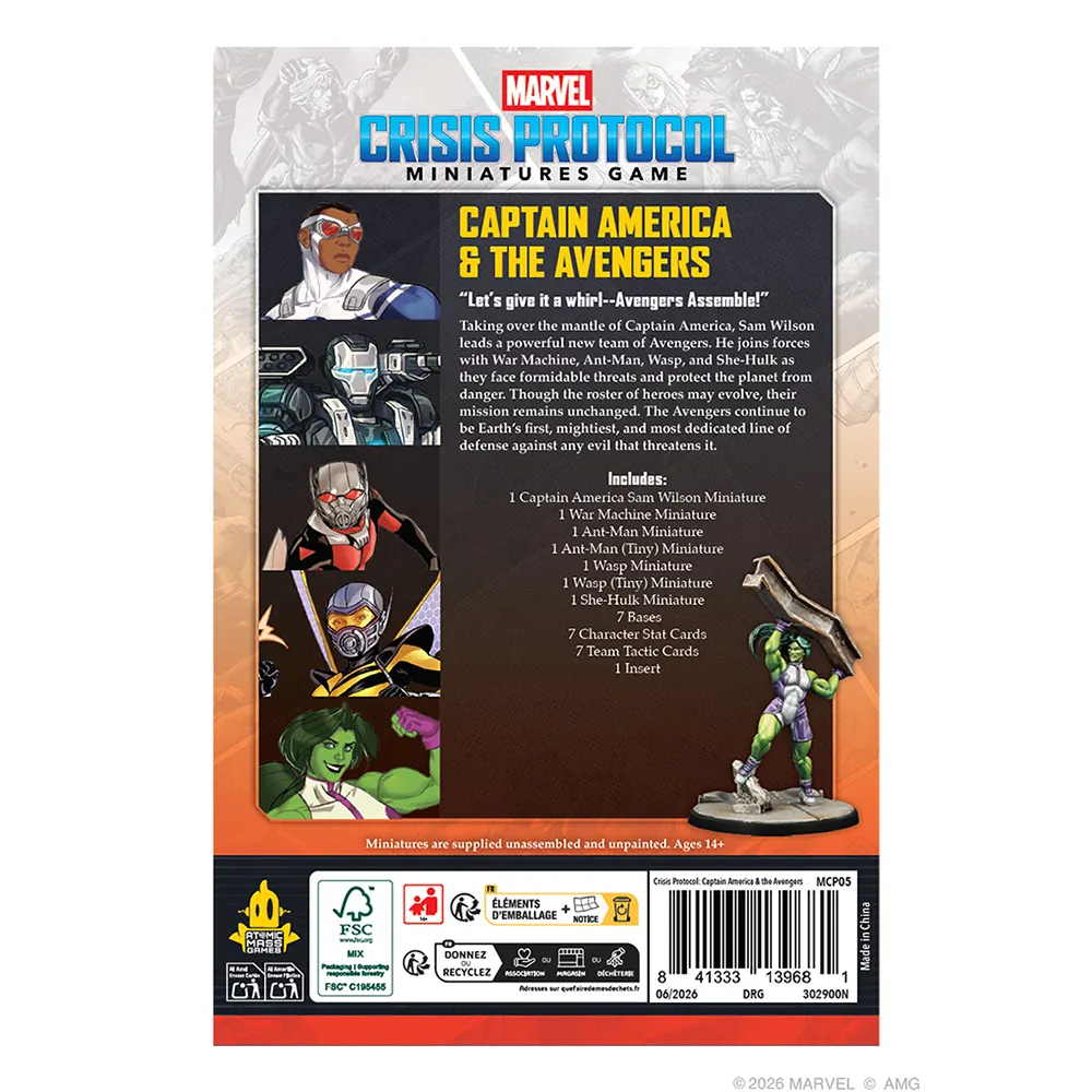 Marvel: Crisis Protocol: Captain America & The Avengers Character Pack (Preorder)