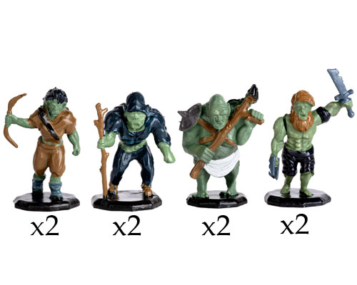Monster Adventure Minis: Painted - Orcs (8) Monster Adventure Minis: Painted - Orcs (8)