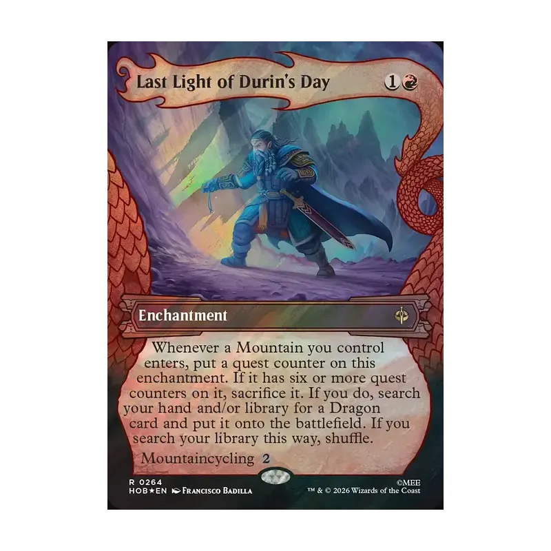 Last Light of Durin's Day (Showcase) (Surge Foil) - The Hobbit (Foil Near Mint)