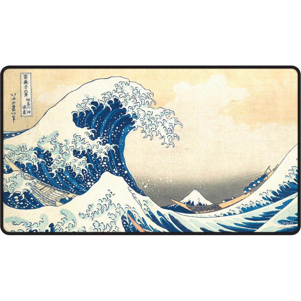 Ultra Pro Black Stitched Playmat: The Great Wave Off Kanagawa (Preorder)